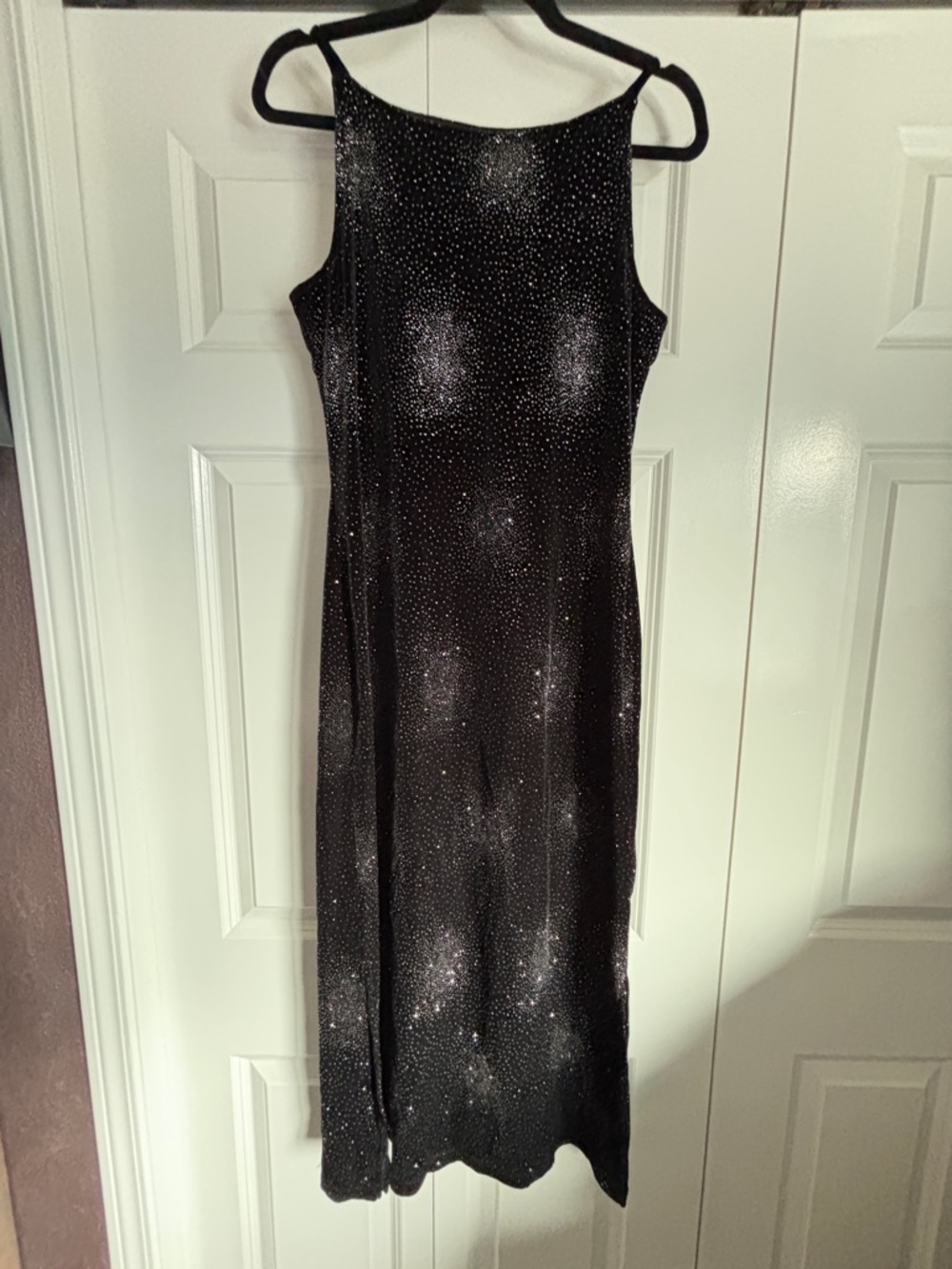 Limited Too Black Silver Sparkle Maxi Slip Dress